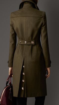 Military Coat, Coat Fashion, Military Fashion, Long Coat, Coat Dress, Classy Outfits, Winter Coat