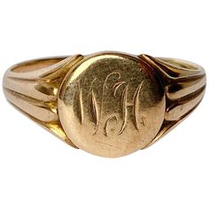 Round Signet Ring, Boy Stuff, Signet Rings, Gold Signet Ring, Antique Rings, Signet Ring, Birmingham, The Face, Gold Rings