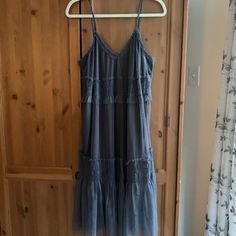 Really Pretty. Never Worn. Looks Vintage. Charcoal Slip And See Through Lacey Mesh. Size Says Medium, But More For An 8-10. Casual Midi Dress With Lace Trim And Spaghetti Straps, Flapper Style Dresses, Fall Closet, Flapper Style, Looks Vintage, Charcoal Gray, Style Dress, Charcoal Grey, Fashion Dresses