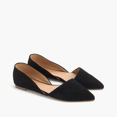 Factory: Zoe Suede D'Orsay Flats For Women Workwear Capsule, Classy Yet Trendy, Minimalist Capsule Wardrobe, Mode Inspo, Business Casual Outfits, J Crew Factory, Black Flats, Womens Flats, Look Fashion