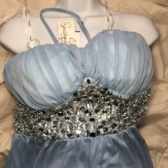 Brand New With Tags Speechless Dress Blue Prom Dress Flowy, Silver Blue Dress, Prom Dresses Flowy, Mini Blue Dress, Affordable Dresses, Blue Mini Dress, Prom Dresses Blue, Silver Blue, Fancy Dresses