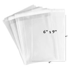 six clear plastic bags with numbers on them