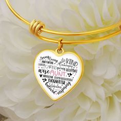 Aunt heart bangle bracelet with optional engraving. Perfect gift for Mother's Day, Christmas, Birthday, or just because. Purchase This Best-seller and We Guarantee It Will Exceed Your Highest Expectations! ➜ Our patent-pending jewelry is made of high quality surgical steel with an 18k gold finish option. This Jewelry Item Is the Perfect Keepsake! Whether for Yourself or a Loved One. ➜ If the custom engraving option is available, engrave onto the back of the pendant your loved one's name, your wedding date, an anniversary, or anything else you want to remember and keep you close to her heart. Each personalized piece offers exceptional craftsmanship that is fit to be an instant classic in your family. We Offer a 100% Happiness Guarantee ➜ If you’re not 100% satisfied with your purchase for a Inspirational Heart-shaped Bracelets For Valentine's Day, Personalized Heart Name Bracelet For Gift, Heart-shaped Name Bracelet For Gift, Heart-shaped Name Bracelet Gift, Mother's Day Heart-shaped Meaningful Bracelets, Meaningful Heart Bracelets For Mother's Day, Meaningful Heart-shaped Bracelets For Mother's Day, Engraved Heart Bracelet As Gift, Engraved Round Heart Bracelet As Gift