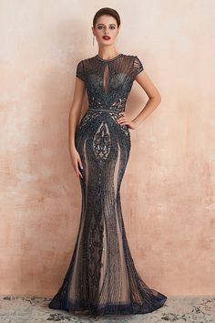 Curvy Dress Party, Short Sleeve Prom Dresses, Navy Prom Dresses, Prom Dresses Long Mermaid, Mermaid Evening Gown, Dark Wedding, Makijaż Smokey Eye, Prom Dresses Sleeveless, Dream Dresses