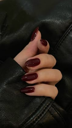 not my pic Red Summer Nails, Wine Nails, Cherry Nails, Makijaż Smokey Eye, Thanksgiving Nails