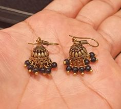 Beautiful Handmade Oxidized Jhumkas Earrings,Light Weight Earrings,Golden-Black Jhumkas Earrings. Metal - Alloy Oxidized Jhumkas, Jhumkas Earrings, Earrings Golden, Traditional Earrings, Earrings Metal, Jhumka Earrings, Black Earrings, Light Weight Earrings, Jaipur