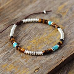 Handmade Jewelry For Men, Men Beaded Bracelet Ideas, Bracelet Ideas For Men, Mens Bracelet Diy, Cool Mens Bracelets, Mens Leather Jewelry, Memory Bracelet, Hippie Men, Man Bracelet