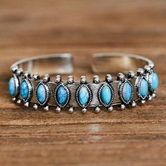 New Gorgeous!! Vintage Bohemian Turquoise Bangle Bracelet. Fits Most Wrists. Perfect For Yourself Or As A Gift. Very Unique And Different. Suitable For All Occasions. Suitable For Most Ages. Nwt