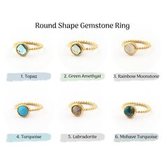 "Labradorite Turquoise Amethyst & Different Gemstone Ring Jewelry, Checkers Cut Stone Handmade Ring, Gold Vintage Statement Rings. (1419) Product Specifications : Gemstone Name : See the Variations Stone Shape : Round Stone Size : 10 MM Stone Color : Blue/Green/Gray/White Plating : Gold Plated Ring Size : 8 US Stone Cut : Checkers Cut Material : Brass PC : 1419 GEMSTONE OPTIONS These are available in Different Stone options. Click The Link :- https://www.etsy.com/in-en/shop/TheGemstoneJewelry?ref=seller-platform-mcnav&search_query=1419 This Ring is made by Brass material with gemstone. It's looking very beautiful with gold plating. You can Be wear it any party, Vacation, Travel etc. You can carry it on you casually. We have lots of designer fashion jewelry. We are manufacturer, wholesaler Gold Turquoise Ring With Gemstone, Round Opal Gemstone Ring As Gift, Adjustable Round Emerald Birthstone Ring, Adjustable Round Emerald Ring As Birthstone, Adjustable Round Emerald Ring With Birthstone, Adjustable Opal Ring With Round Stone, Turquoise Round Jewelry For May Birthstone, Faceted Round Emerald Ring, Stackable Turquoise Round Jewelry