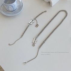 Brand: The Korean Fashion
Material: stainless steel
Necklace
Necklace length: 45cm (17.7  inches )
Extension chain: 8cm ( 3.1 inches )
Bracelet
Braceletlength: 16.5cm (6.5  inches )
Extension chain: 6cm ( 2.4 inches ) B Necklace, قلادات متدلية, B Letter, Letter Pendant Necklace, Fashion Materials, Earrings Women, Necklace Necklace, Letter Pendants, Steel Necklace