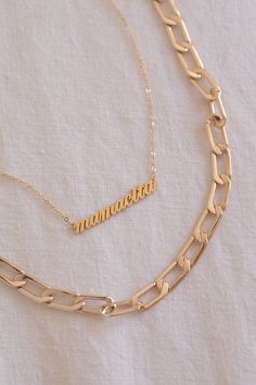 This one's for all the mamacitas - whether you're an actual mama or not! This gold necklace is a perfect piece to layer or wear alone. Materials: 14K gold plated over sterling silver Measurements: 16" chain Prism Boutique, Stylish Accessories, Gift Shop, Gold Plate, Gold Necklace, Plating, Perfect Gift, Boutique, Sterling Silver