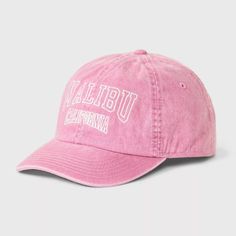 Girls' Malibu California Baseball Hat - Pink : Target Pink Baseball Hat, Girls Baseball, Trending Hats, Barbie Hat, Pink Hats, Pink Baseball Cap, Kids Head, Straw Cowboy Hat, Multiple Outfits