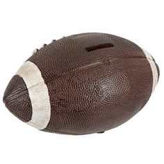 an old fashioned football on a white background