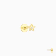 Upgrade your earring game with our petite star stud earrings! Made with high-quality s925 silver and featuring an internally threaded flat back design, these earrings are both stylish and comfortable to wear. Available in white or black gemstone options, they add a touch of elegance to any outfit. Detail： -Material: External gold plated with internal s925 Sterling Silver -Nickel free. -Suitable for sensitive skin. -Tarnishing is completely natural. Be sure to have a silver polishing cloth handy Elegant Star Charm Cartilage Earrings, Elegant Star Shaped Cartilage Earrings With Star Charm, Minimalist Star-shaped Single Cartilage Earring, Ear Piercing Studs, Star Stud Earrings, Star Earrings Stud, Star Studs, Belly Rings, Back Design