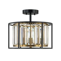 an image of a light fixture with glass panels on the top and bottom, hanging from a