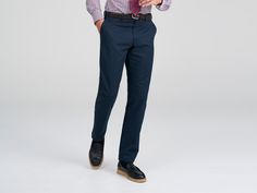 Men's Custom Pants - Houndslow Navy Chino | INDOCHINO Custom Pants, Navy Chinos, Navy Blue Pants, Navy Fabric, Blue Pants, Mens Navy, Navy Pants, Perfect Man, Navy Blue