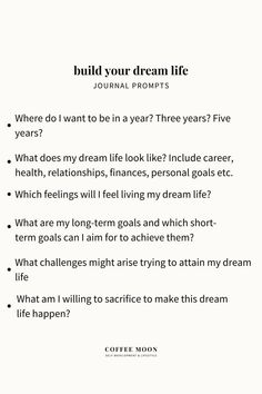 Make A Name For Yourself, Living Up To Your Full Potential, Dream Life Checklist, Recalling Your Energy, How To Start Living, Journal Prompts Dream Life, Dream Life Questions, Dream Life Prompts, Dream Life Journal Prompts