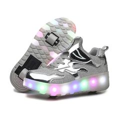 Boys Girls Kids Roller Skates Light Up Shoes USB Charge LED Wheeled Skate Sneakers Running Shoes Rollerblades Sports Skating Shoes for Beginners

 



About Two-wheeled Instructions for use:

If you want to use these shoes as roller skates, please press the safety button（behind shoes ） and the rear wheel will pop up!

If you want to use these shoes as casual shoes:
1. Use the small wrench to insert the wheel gap and gently lift the front wheel, then use the small soft plug to fill the wheel Girls Roller Skates, Kids Roller Skates, Skating Shoes, Childrens Lamps, Skate Sneakers, Light Up Shoes, Sneakers Running, Women Art, Roller Skate