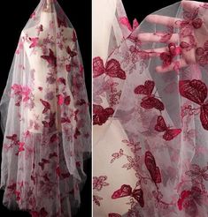 Red Butterfly Embroidery Fabric, Handmade White Tulle Fabric, 3D Mesh Lace Fabric, 57'' Width Wedding Fabric, Bridal Dress Veil Accessaries 💕-Size: 1.45*0.5 M/57*19.69 inch. Sold by half meter. The fabric is continuous. 💕-We offer a variety of fashion fabric，those are widely use for wedding dress，garment and fashion cloth. 💕-If you want wholesale, please contact the merchant first to get a discount or offer. 💕-Once I receive your order, I will begin production for you. The production time is Butterfly Veils Bridal, Summer Wedding Embroidered Organza Fabric, Fitted Wedding Dress With Butterfly Embroidery, Wedding Organza Fabric With Appliques Embroidery, Red Fitted Embroidered Fabric For Wedding, Embroidered Tulle Net Fabric For Wedding, Red Embroidered Fabric For Wedding, Summer Wedding Embroidered Fabric With Appliques, 3d Embroidered Fabric For Summer Wedding