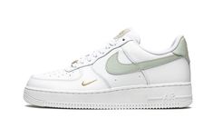 Air Force 1 Low White CZ0270 106 Womens Air Force 1, Nike Air Force 1 Custom, Nike Shoes Air Force, Nike Airforce 1, Nike Air Shoes, Cute Nike Shoes, Cute Nikes, Stadium Goods, Gold Shoes