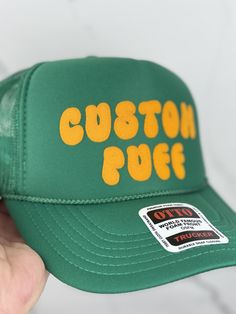 5 PANEL FOAM TRUCKER HAT                                                                                                  ORDER PROCESS  > Select hat color from drop down menu > Select Puff Vinyl Color from drop down menu > Write your words & font number & printing size and line details/ > Repeat all steps for all hats and add to basket and than check out.                                                                                                            MUST KNOW > The maximum print area Customizable Novelty Trucker Hat, Adjustable Green Themed Hat, Adjustable Themed Green Hat, Customizable Adjustable Green Trucker Hat, Green Adjustable Customizable Trucker Hat, Customizable Green Baseball Cap Trucker Hat, Novelty Customizable Baseball Cap, Customizable Novelty Snapback Hats, Customizable Funny Adjustable Hat