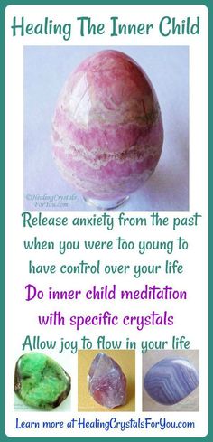 Healing The Inner Child, Healing Crystals For You, Inner Child Healing, Crystal Therapy, Crystal Healing Stones, Healing Meditation, Crystal Meanings, Gem Stones, Spiritual Healing