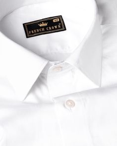 Yet again Another superb example of what French Crown is all about, exclusive design and great functionality. This Bright white shirt boasts a spread collar, full sleeves with a regular fit that will make you stand out in a crowd. The pure cotton spells luxury with its slight sheen fabric which feels like a glove. Pair it with chinos and derby shoes to complete your look. Fused collar and cuffs, collar stand and flat felled side seams provide structure and stability to all our shirts. 100 % Prem Types Of Textiles, Cotton Shirts For Men, Derby Shoes, Full Sleeves, Collar And Cuff, Full Sleeve, White Shirt, Custom Fit, Half Sleeves