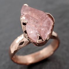 Morganite partially faceted 14k Rose gold solitaire Pink Gemstone Cock – by Angeline Blush Morganite Ring With Center Stone, Rose Gold Morganite Ring With Center Stone, Blush Morganite Rings With Prong Setting, Blush Morganite Ring With Prong Setting, Morganite Rose Gold Jewelry With Center Stone, Morganite Center Stone Rose Gold Jewelry, Rose Gold Morganite Jewelry With Center Stone, 14k Rose Gold Solitaire Jewelry For Promise, Rose Gold Morganite Ring With Prong Setting