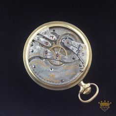 Hampden Open-faced Pocket Watch No.105 Canton, O. 21 Jewels Adjusted to Five Positions Double Roller Safety Pinion Lever-set, stem-wind Movement serial # 3027693 c. 1913 Case: Fahys Monarch 591386 Porcelain dial has a small chip and a hairline fracture, typical of any 100 year old pocket watch. This Midwest classic from Canton, Ohio is a real beauty. The company was known for manufacturing great quality timepieces since the 1860's, at that time, the New York Watch Co. John C. Dueber, Dueber Watc Hairline Fracture, Old Pocket Watches, Wind Movement, Canton Ohio, Vintage Timepiece, Pocket Watches, Gold Crown, Real Beauty, Pocket Watch