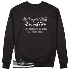 Jordan 1 Low Shadow Sweatshirt Sarcastic Graphic Shadow Toe Jordan 1 Low