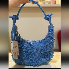 New Viral Beaded Shoulder Bag Blue Formal Bags For Spring, Spring Evening Beaded Shoulder Bag, Blue Shoulder Bag For Formal Occasions In Spring, Formal Blue Shoulder Bag For Spring, Spring Embellished Shoulder Bag For Evening, Blue Evening Shoulder Bag For Spring, Spring Evening Embellished Shoulder Bag, Blue Embellished Evening Bag For Formal Occasions, Formal Blue Embellished Shoulder Bag