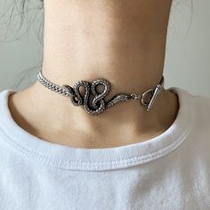 Excited to share this item from my #etsy shop: Snake Choker Necklace, Snake Pendant, Serpent Necklace, Stainless Steel Chunky Curb Chain Toggle Clasp Necklace #snakenecklace #snakechoker #gothnecklace #gothchoker Trendy Snake-shaped Metal Jewelry, Trendy Snake-shape Chain Jewelry, Trendy Snake Shape Jewelry With Chain, Trendy Snake Shape Chain Jewelry, Trendy Adjustable Snake Shape Chain Necklace, Trendy Snake Shape Chain Necklace With Adjustable Chain, Metal Snake-shape Chain Necklace As A Gift, Snake-shaped Metal Jewelry With Adjustable Chain, Snake Shaped Metal Jewelry With Adjustable Chain