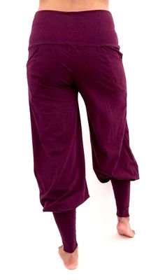 "Casual, comfortable, and stylish. Our take on a very old and traditional look. We have taken this great herim pant design and combined it with the comfort of a Cotton Lycra yoga pant. Looks great with boots, sandals or just bare feet. Easy to dance in, practice yoga in and of course just look hip walking around town. Warning if you wear these pants inside your house they will forever become your go to house pants!! These pants are equipped with pockets and definitely flatter the body.. You will Fitted Cotton Harem Pants For Festivals, Stretch Cotton Ankle-length Harem Pants, Fitted Cotton Pants For Festival, Loosely Fitted Cotton Harem Pants, Cotton Tapered Leg Yoga Pants, Solid Cotton Harem Pants For Fall, Baggy Full-length Cotton Harem Pants, Fitted Cotton Harem Pants With Pockets, Relaxed Fit Cotton Yoga Pants Tapered Leg