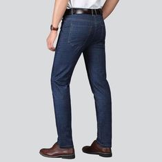 Dark blue slim fit jeans online. Excellent jeans from the 2022 Spring-Summer collection. The classic fashion style can work for a business meeting or everyday use. The deep and rich - dark blue color perfectly fits every person. An unwashed denim pattern gives a more elegant look. The regular model fits many types of shapes, giving a balanced look. The mid-waisted will suit everyone and will help maintain neutrality. The cotton fabric features a soft feel. Fastened with a zipper and button in fr Slim Fit Blue Jeans With Pockets, Blue Slim Fit Jeans With Pockets, Slim Blue Jeans With Pockets, Blue Slim Jeans With Pockets, Slim Fit Straight Leg Pants With Zipper Closure, Slim Fit Denim Blue Pants With Tapered Leg, Blue Slim Cotton Jeans, Slim Fit Tapered Leg Jeans For Business Casual, Slim Fit Jeans With Tapered Leg For Business Casual