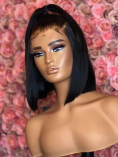 Size: M 5x5 HD closure 100% Virgin Hair Hair can be bleached, dyed, and curled easily Ponytail Bob, Bob Closure Wig, Bob Ponytail, Bob Closure, Frontal Bob, Closure Wig, Virgin Hair, Hair Hair, Beauty Book