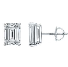 She will be very happy with this wonderful dazzling earrings. This pair of earrings features at 3.00 ct. emerald cut diamonds with a color of H and clarity of VS2. split Metal : Available in 14K Gold, 18K Gold or Platinum Setting Type : Prong NO. of Stones : 2 Total Carat Weight : 3.00 Carats Total Weight Type : Natural Genuine Diamond Shape : Emerald Cut Min. Carat Weight : 3.00 Ct. (1.50 Ct. Each) Cut : Excellent Color : H (GIA Certified) Clarity : VS2 (GIA Certified) Canary Engagement Ring, Emerald Cut Diamond Earrings, Emerald Cut Stud Earrings, Dazzling Earrings, Emerald Cut Diamond, Diamond Stud Earrings, Diamond Stud, Emerald Cut Diamonds, Diamond Design