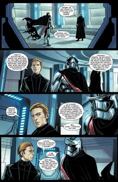 darth vader is talking to his companion in star wars the force awake comic