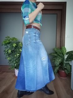 Jeans Boho Skirt, Distressed High Waist Denim, Streetwear, Vintage Denim, Festival Skirt, Bohemian Skirt,hippie Blue Jeans,upcycled Clothing - Etsy Bulgaria Denim Blue Patchwork Skirt For Summer, Summer Denim Blue Patchwork Skirt, High Waist Patchwork Blue Skirt, High Waist Blue Patchwork Skirt, Casual Patchwork Flared Skirt Bottoms, High Waist Patchwork Blue Denim Skirt, High-waist Denim Blue Patchwork Skirt, Casual Patchwork Flared Skirt, High Waist Blue Denim Skirt With Patchwork