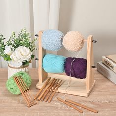 PRICES MAY VARY. 【Premium Material】Our crochet yarn holder is made of 100% premium solid wood, which is strong, steady and durable. Compared with those vertical yarn holders, the base and the side boards would keep the yarn holder standing. Besides, there are 12 bamboo crochet hooks in the package and they are also the practical crocheting supplies. 【Dimension】The height of this yarn storage is 9" and the base is 9" x 5.1". It can hold 4 small yarn balls at the same time. 【Double-Tier】The wooden My Crochet Boards, Crochet Useful Items Knitting & Tools, Yarn Storage Michaels Stores, Mini Crochet Tree Stockings, Crochet With No Hook?, Yarn Storage Small, Best Gifts For Crocheters, Crochet And Yarn Storage, Yarn Crafts Knitting & Crochet Tools