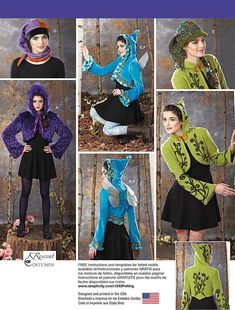 an image of women's fashions in different styles and colors on the page