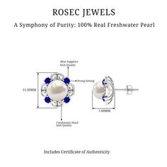 Product Details Celebrate any occasion with these shimmering Pearl Stud Earrings fashioned in Hallmarked Metal. The Solitaire Earrings showcase an alluring Freshwater Pearl at the center and Round Lab Grown Blue Sapphire gleams over the unique design in a prong setting. These Freshwater Pearl Earrings come with screw-back closure to keep them secured in place. Elevate your party attire by flaunting these White Pearl Earrings. Get these Gold Pearl Earrings for your lovely friends as a bridesmaid Blue Pearl Earrings For Anniversary Fine Jewelry, Blue Pearl Earrings For Anniversary, Blue Round Pearl Earrings For Anniversary, Classic Blue Pearl Earrings For Anniversary, White Pearl Earrings, Lovely Friends, Party Attire, White Pearl Earring, Freshwater Pearl Earrings