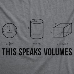 this speaks volumes t - shirt design with three dimensional shapes and the words,'this speaks volumes '