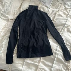 Black Riviera Equisports Long Sleeve Equestrian Shirt. Size Small, Brand New Never Worn! Sporty Stretch Top With Funnel Neck, Fitted Funnel Neck Athleisure Top, Fitted Turtleneck Athleisure Top, Sporty Solid Color High Neck Top, Fitted Turtleneck Top For Sports, Black High Neck Athleisure Top, Winter Sports High Neck Tops, Fitted Winter Sports Tops, Winter Sporty Fitted Tops