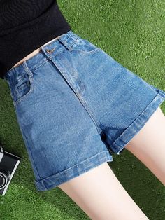 📦FREE Shipping on orders over $80 Stay on-trend in the classic June Blue Denim Mom Shorts from PacSun. These high-rise mom shorts feature a 5-pocket body and a cuffed hem.FIT + SIZING Mom shorts High-rise 11'' rise 2.5'' inseam FABRICATION + CARE Rigid fabric Light blue wash Cuffed hem 5-pocket body Zip fly closure 100% cotton Machine washable MEASUREMENTS Model is wearing a size 25 Model measurements: 5’8” height, 32.5” bust, 25” waist, 37” hip Casual High Rise Solid Jean Shorts, Solid Short Length Summer Jeans, Solid Color Short Length Summer Jeans, Solid Short Length Jeans For Summer, Solid Denim Shorts, Casual Solid Denim Shorts, Trendy Solid Color Jean Shorts For Spring, Solid Denim Shorts For Summer, Relaxed Fit Denim Blue Jean Shorts For Summer