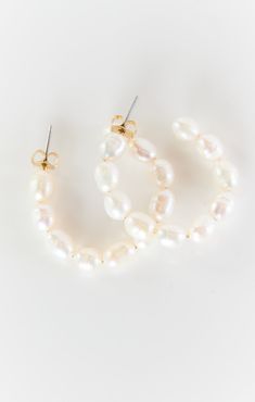 ALV Jewels Penny Pearl Hoop Earrings ~ Ivory – Show Me Your Mumu Hoco Jewelry Pearl, Pearl Earrings Hoops, Bridal Hoop Earrings, Handmade Small Hoop Pearl Earrings, Homecoming Accessories Jewelry, Sisterhood Dresses, Bridesmaid Jewelry Ideas, Alv Jewels, Pearl Hoops Earrings