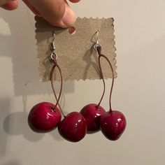 Handmade. Very Lightweight. Red Vintage Jewelry For Summer, Casual Red Earrings For Party, Casual Red Party Earrings, Retro Red Earrings For Summer, Retro Red Summer Jewelry, Trendy Handmade Red Earrings, Handmade Red Casual Earrings, Handmade Casual Red Earrings, Clothing Basics