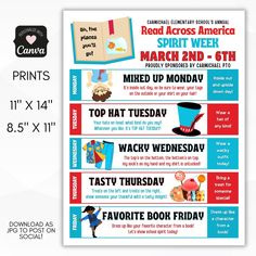 a printable poster for reading across america