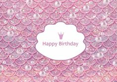 a birthday card with pink sequins and a crown on the front, says happy birthday