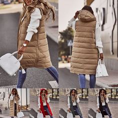 Description Feature: 100% Brand new and high quality Style: fashion,casual Size: S,M,L,XL,2XL,3XL,4XL,5XL Gender: women Color: red,black,khaki,white,grey Material: polyester Fabric: cotton blend Sleeve length: sleeveless Thickness: thick Neckline: hooded Length: long Pattern: solid Season: winter Occasion: daily Garment:Hand washing or machine washing,line dry. Package:1pcs waistcoat Note: 1.Due to the light and screen difference, the item's color may be slightly different from the pictures. Ple Long Winter Coats, Hooded Vest, Vest Coat, Outerwear Vest, Jacket Long, Sleeveless Jacket, Women Midi, Winter Jackets Women, Down Vest