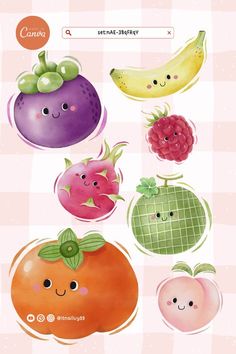 #BEAUTY, #RELATIONSHIPS #Fashion #Animals #Outfits #Winter Outfits #Animals# Fruit Character Illustration, Fruit Character Design, Fruits Cartoon, Fruits Illustration, Coloring Mask, Vegetable Cartoon, Flowers To Make, Kawaii Fruit, Fruits And Flowers